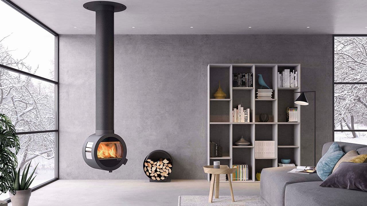 stue med møbler og peis